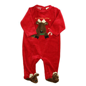 Endless Designs Unisex Red "First Christmas" Long Sleeve Outfit size: 6 Months